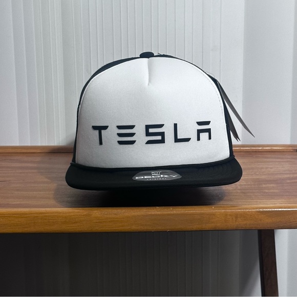 Tesla Motors Men's Trucker Snapback Hat One Size Fits Most Adult - Picture 7 of 9